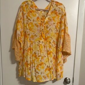 Floral Yellow Women's Top
